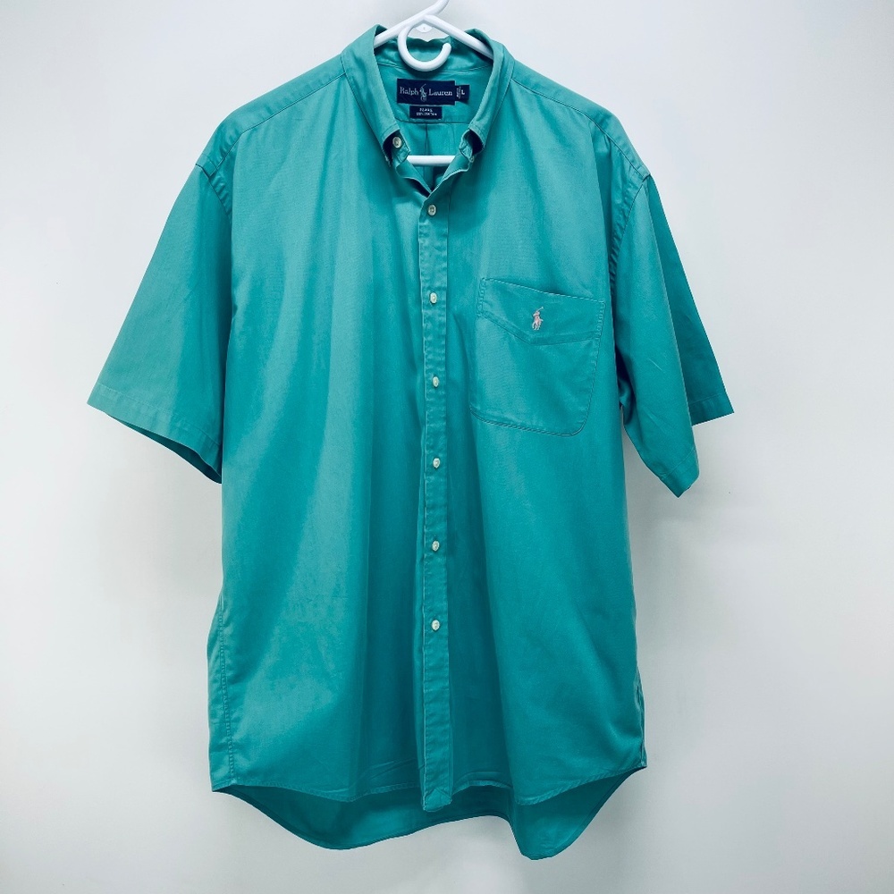 Ralph Lauren Button-down Shirts Men’s Blake shorts Sleeve Pockets Green